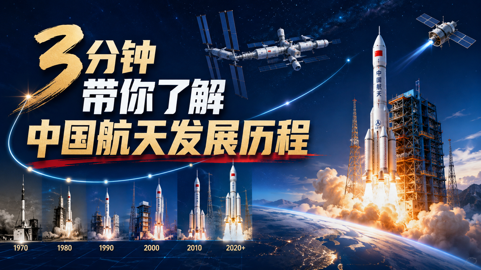 3分钟带你了解中国航天发展历程
