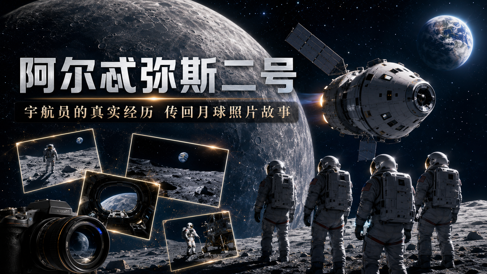 阿尔忒弥斯二号，宇航员的真实经历传回月球照片故事