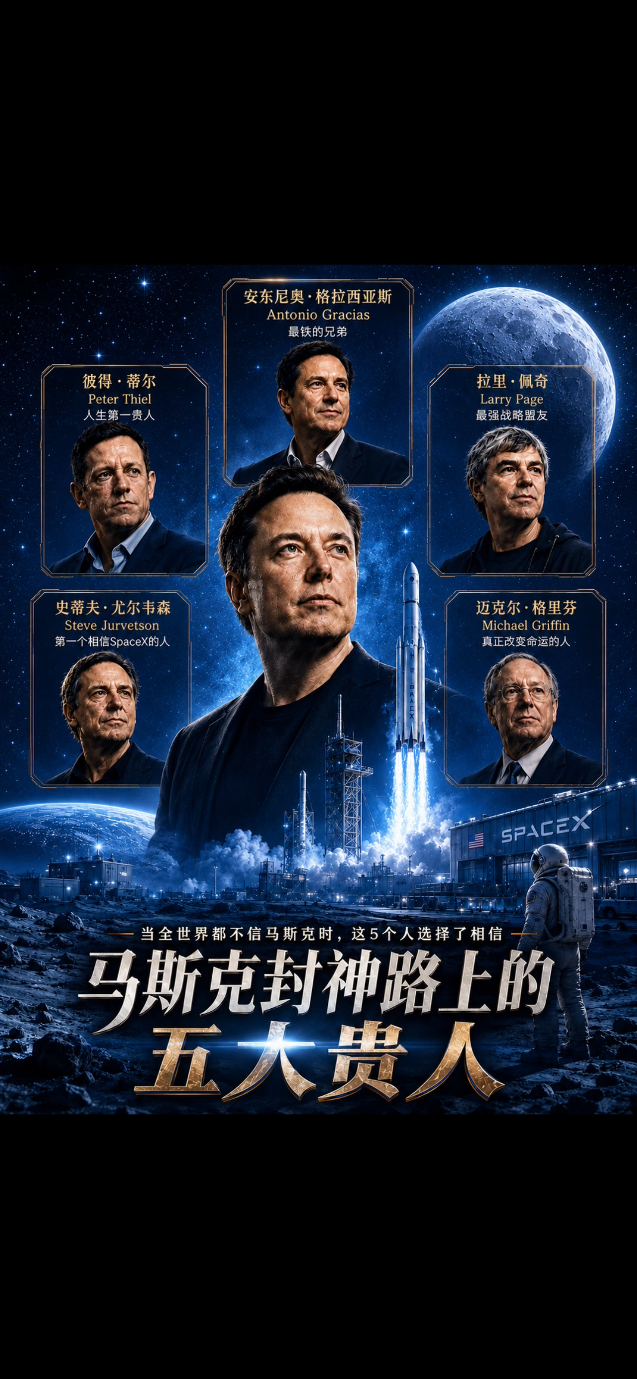 马斯克封神路上的五大贵人