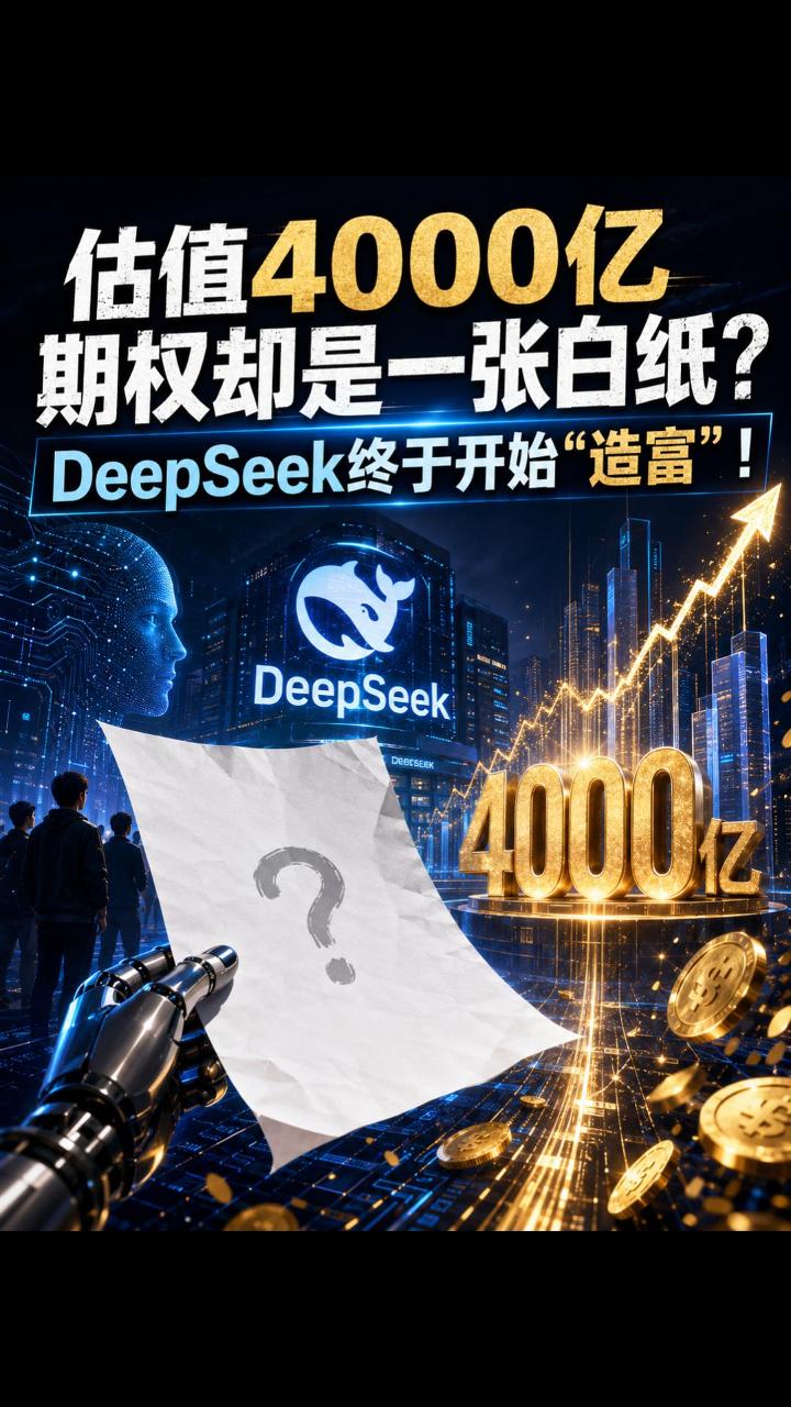 估值4000亿 期权却是一张白纸？DeepSeek终于开始“造富”！