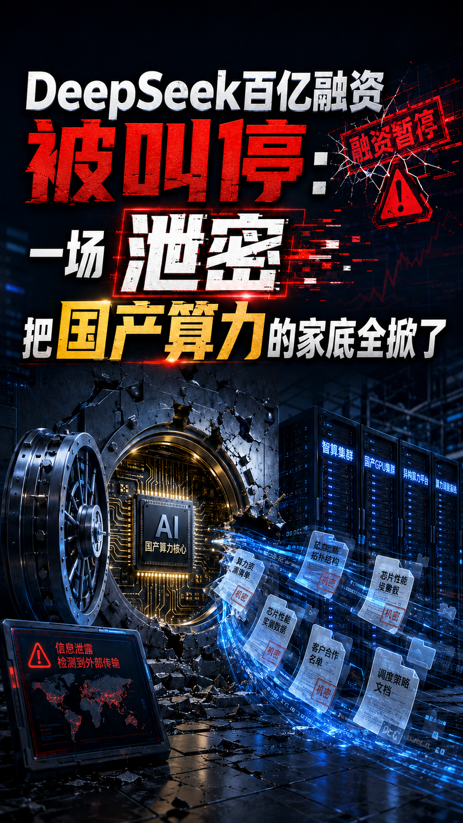 Deepseek百亿融资被叫停：一场泄密 把国产算力的家底全掀了
