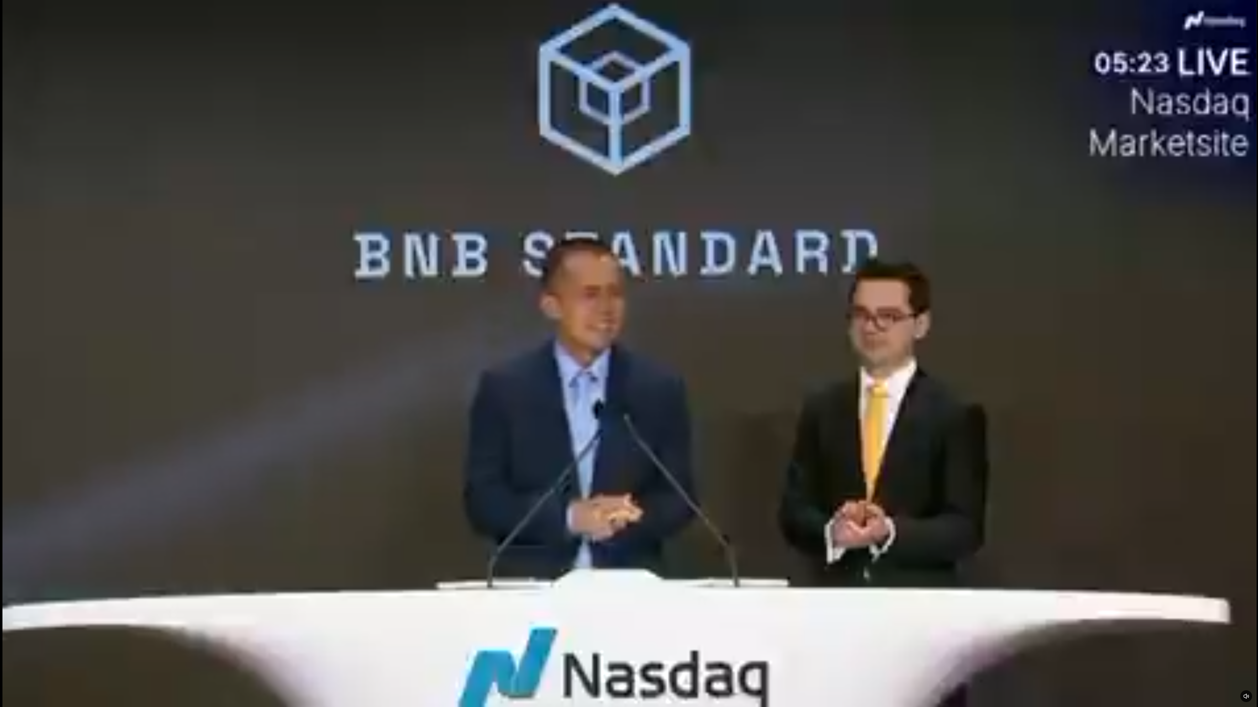 CZ 现身纳斯达克敲钟 全球最大 BNB 企业财库迎来新 CEO
